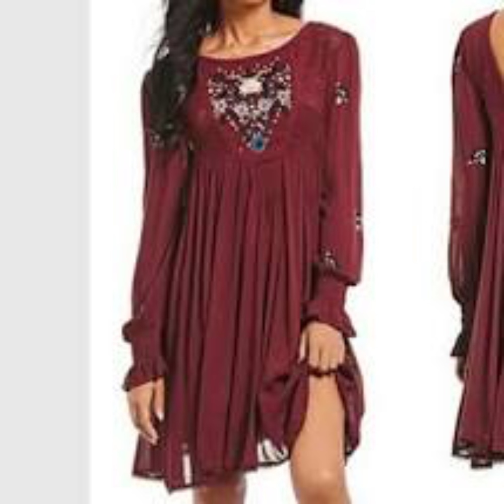 FREE PEOPLE Mohave Embroidered Daytime Mini Dress